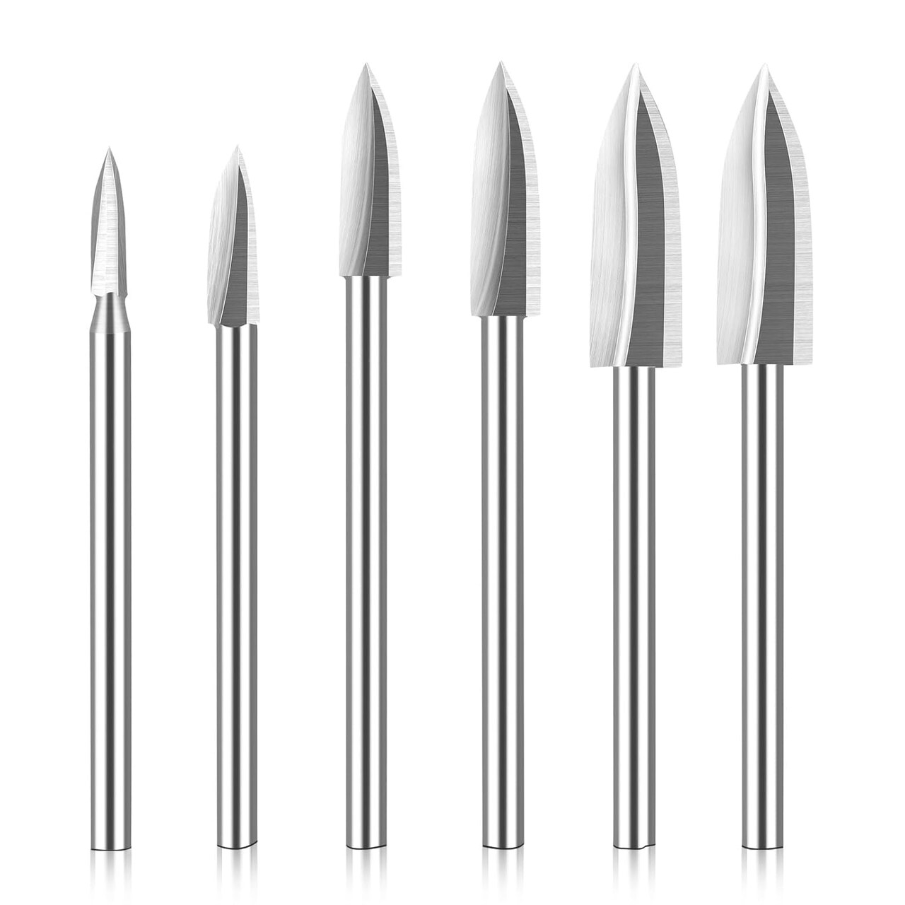 Wood Carving Bits, 1/8” HSS Rotate Tool Engraving Drill Bit Set, DIY Wood Carving Bits Crafts Grinding, Woodworking Rotary Tools Shank Universal Fitment